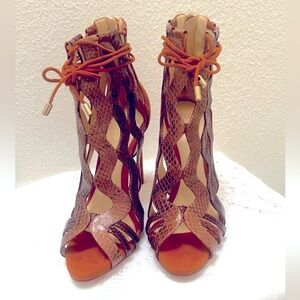 Alexandre Birman Loretta Caged Ankle Booties